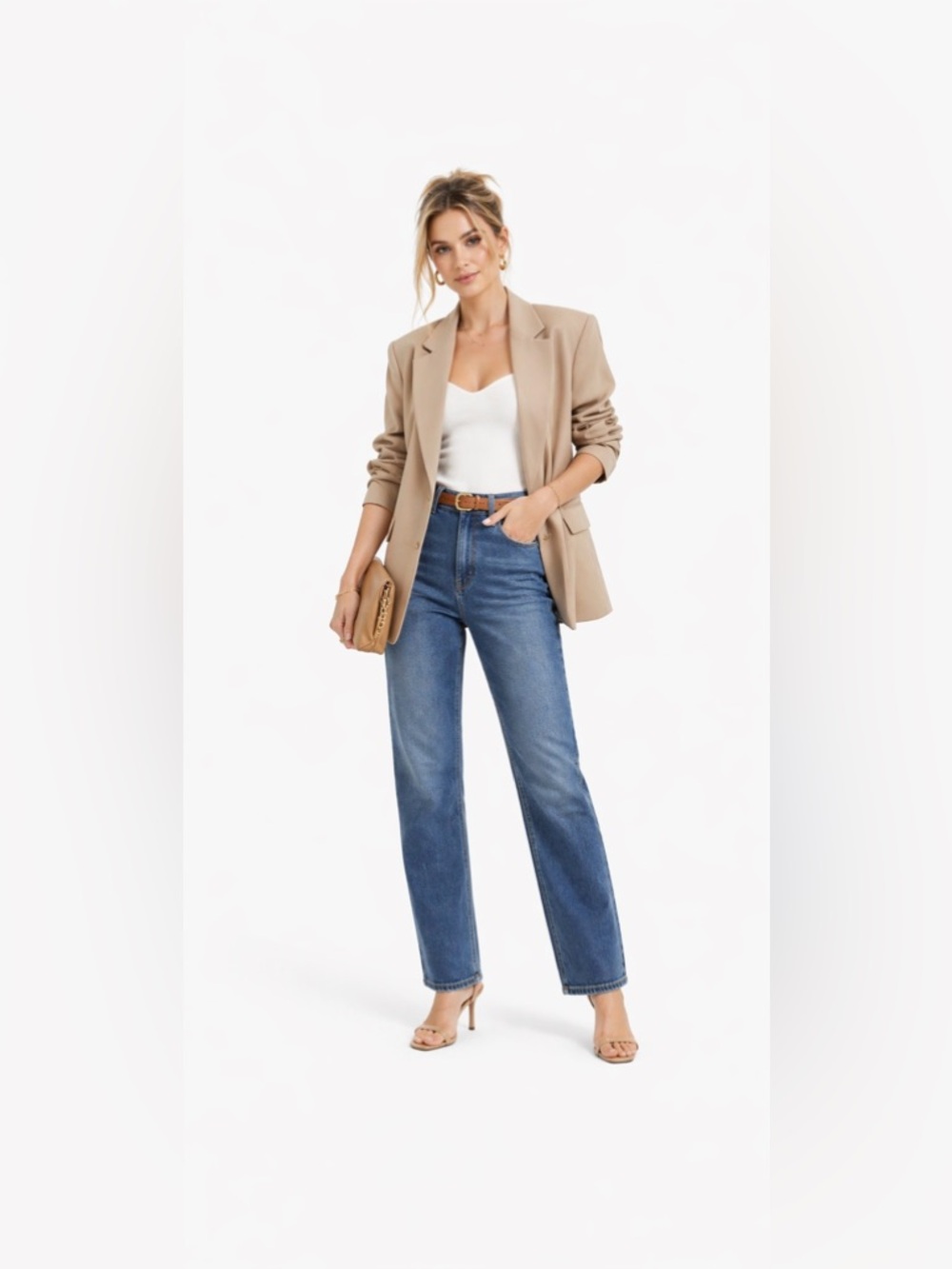 Tory Burch Blue Straight Leg Jeans